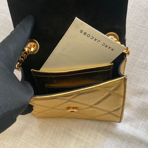 Marc Jacobs Party Bow Mini Trouble Metallic Leather Bag - Picture 10 of 16